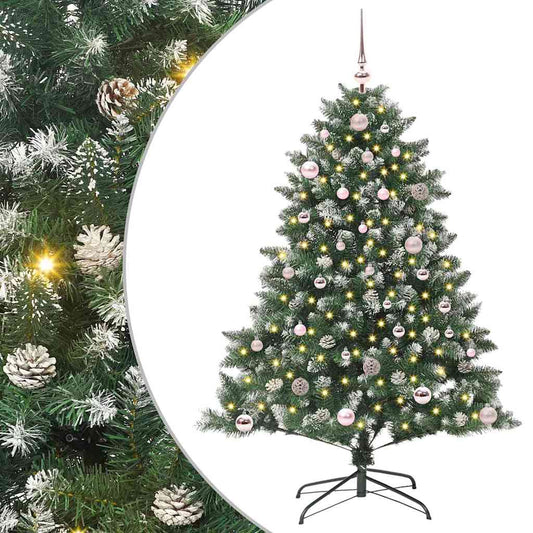 Künstlicher Weihnachtsbaum mit 150 LEDs mit Ständer Grün 150 cm