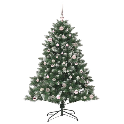 Künstlicher Weihnachtsbaum mit 150 LEDs mit Ständer Grün 150 cm