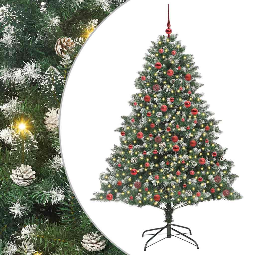 Künstlicher Weihnachtsbaum mit 300 LEDs mit Ständer Grün 180 cm