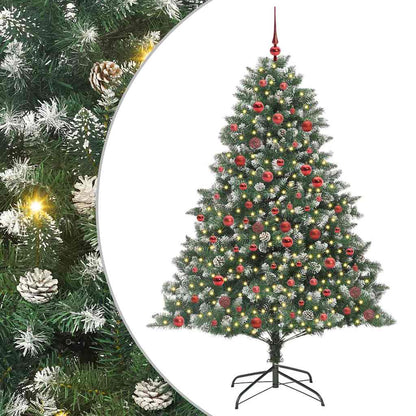 Künstlicher Weihnachtsbaum mit 300 LEDs mit Ständer Grün 180 cm