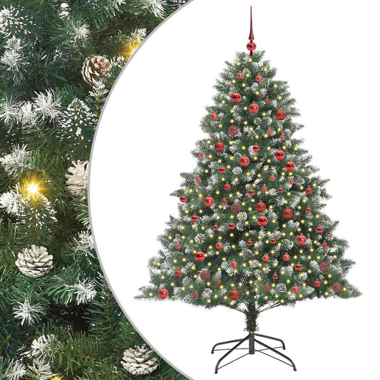 Künstlicher Weihnachtsbaum mit 300 LEDs mit Ständer Grün 180 cm