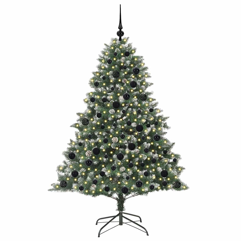 Künstlicher Weihnachtsbaum mit 300 LEDs mit Ständer Grün 180 cm