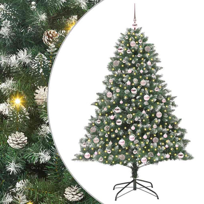 Künstlicher Weihnachtsbaum mit 300 LEDs mit Ständer Grün 180 cm