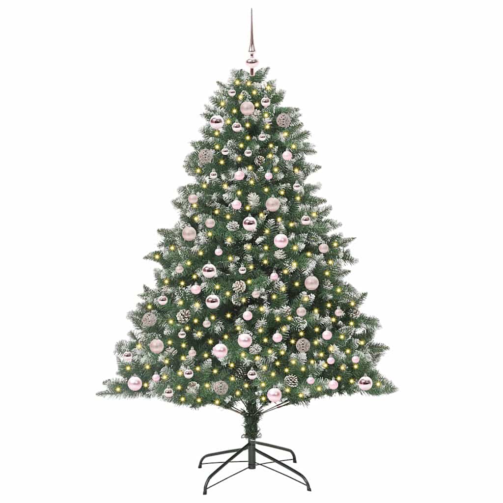 Künstlicher Weihnachtsbaum mit 300 LEDs mit Ständer Grün 180 cm