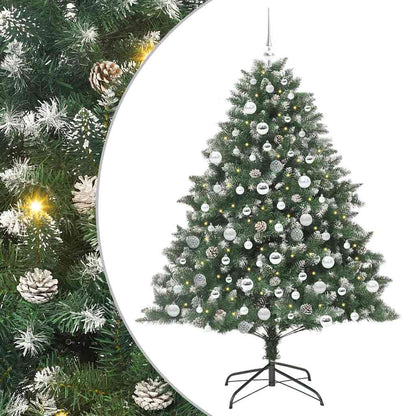 Künstlicher Weihnachtsbaum mit 300 LEDs mit Ständer Grün 180 cm