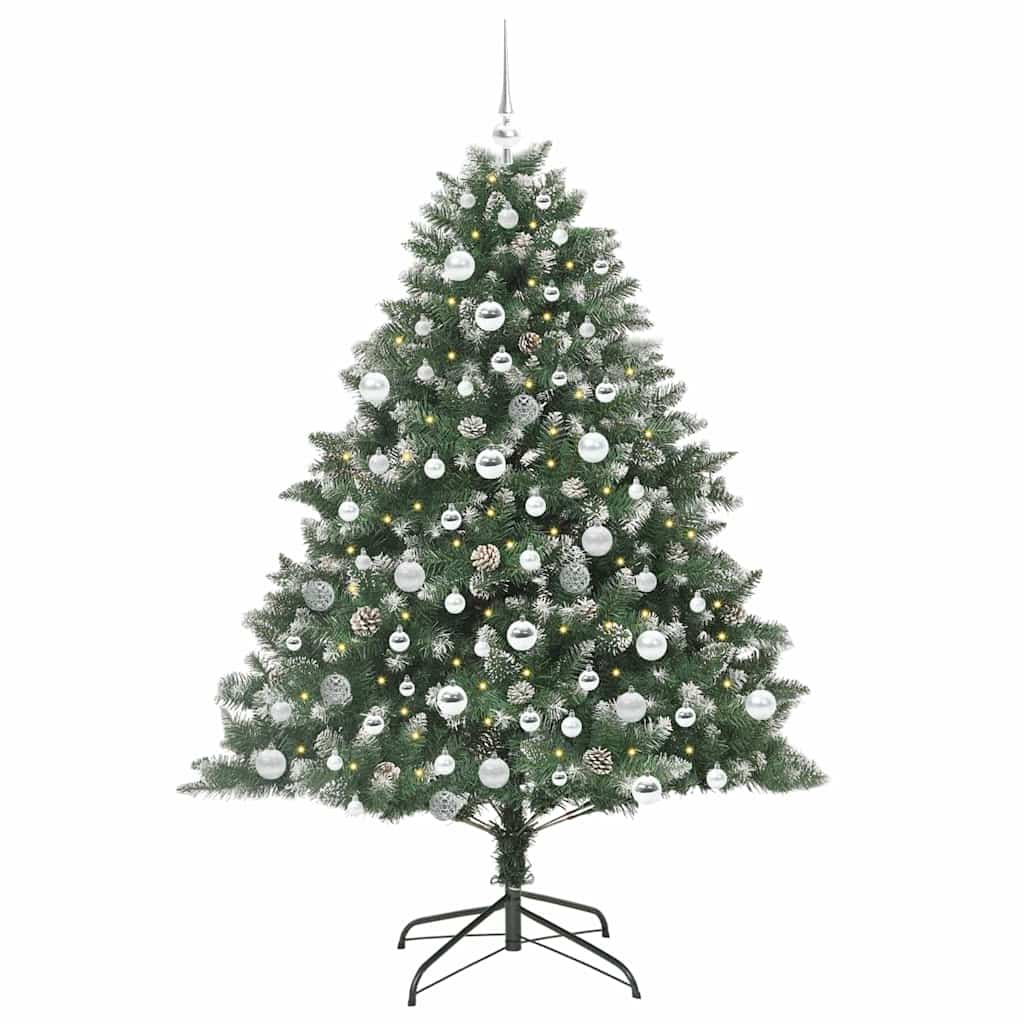 Künstlicher Weihnachtsbaum mit 300 LEDs mit Ständer Grün 180 cm