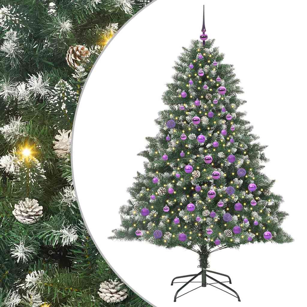 Künstlicher Weihnachtsbaum mit 300 LEDs mit Ständer Grün 180 cm