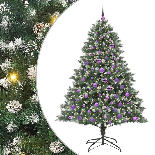 Künstlicher Weihnachtsbaum mit 300 LEDs mit Ständer Grün 180 cm
