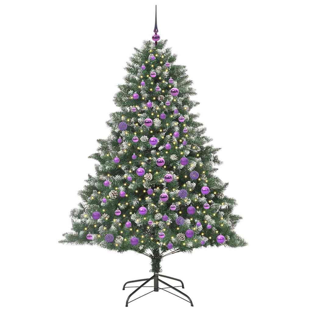 Künstlicher Weihnachtsbaum mit 300 LEDs mit Ständer Grün 180 cm