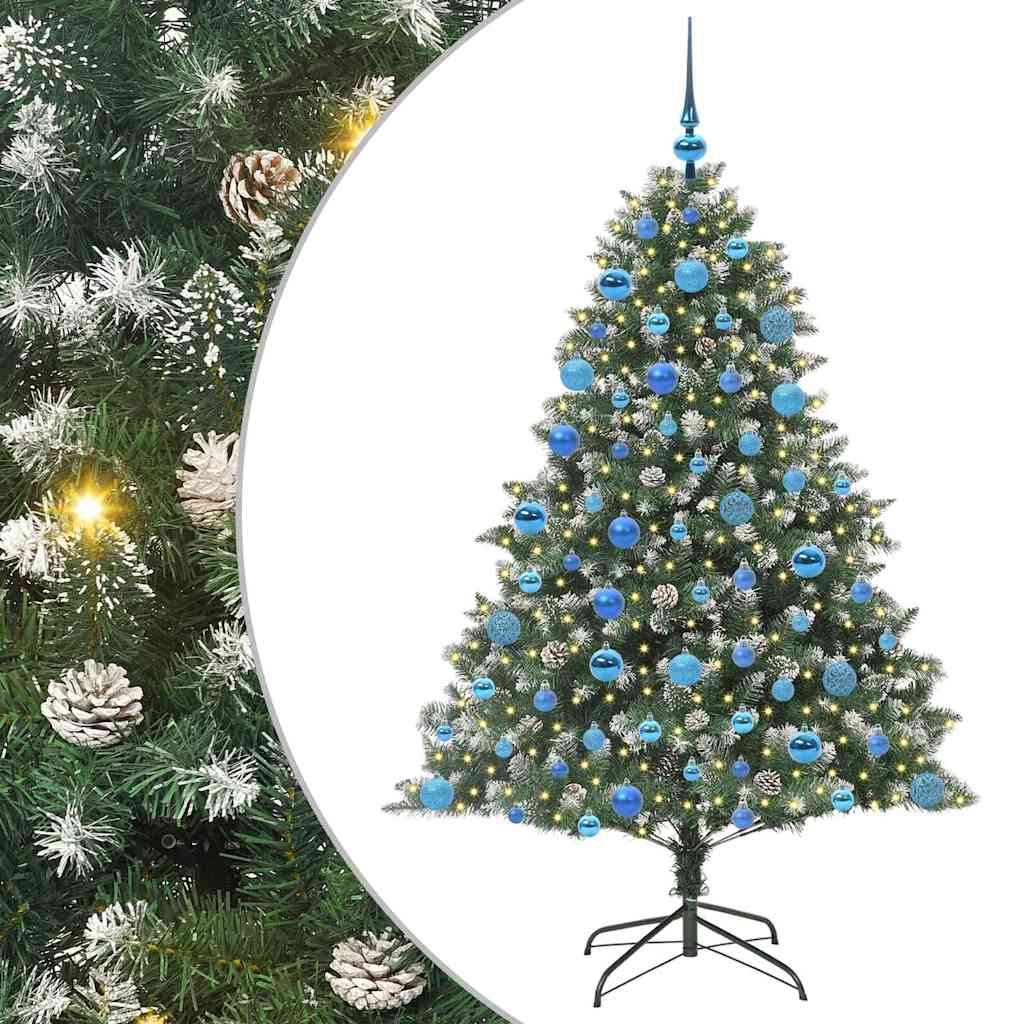 Künstlicher Weihnachtsbaum mit 300 LEDs mit Ständer Grün 180 cm