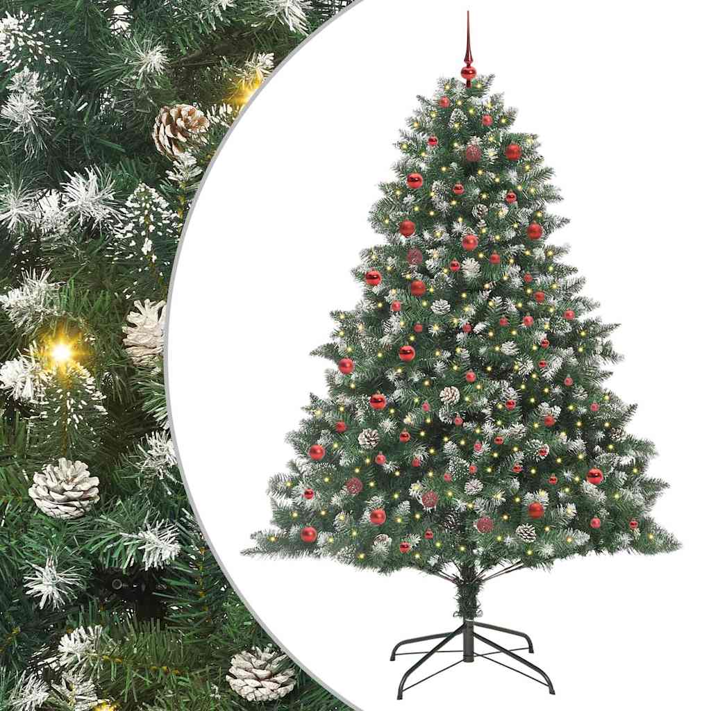 Künstlicher Weihnachtsbaum mit 300 LEDs mit Ständer Grün 210 cm