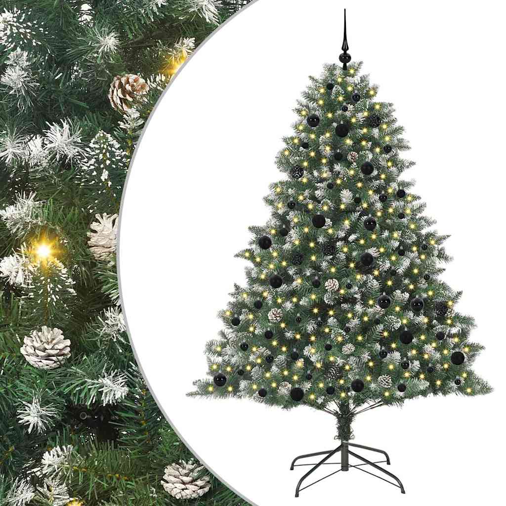 Künstlicher Weihnachtsbaum mit 300 LEDs mit Ständer Grün 210 cm