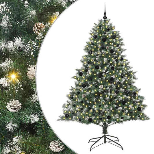 Künstlicher Weihnachtsbaum mit 300 LEDs mit Ständer Grün 210 cm
