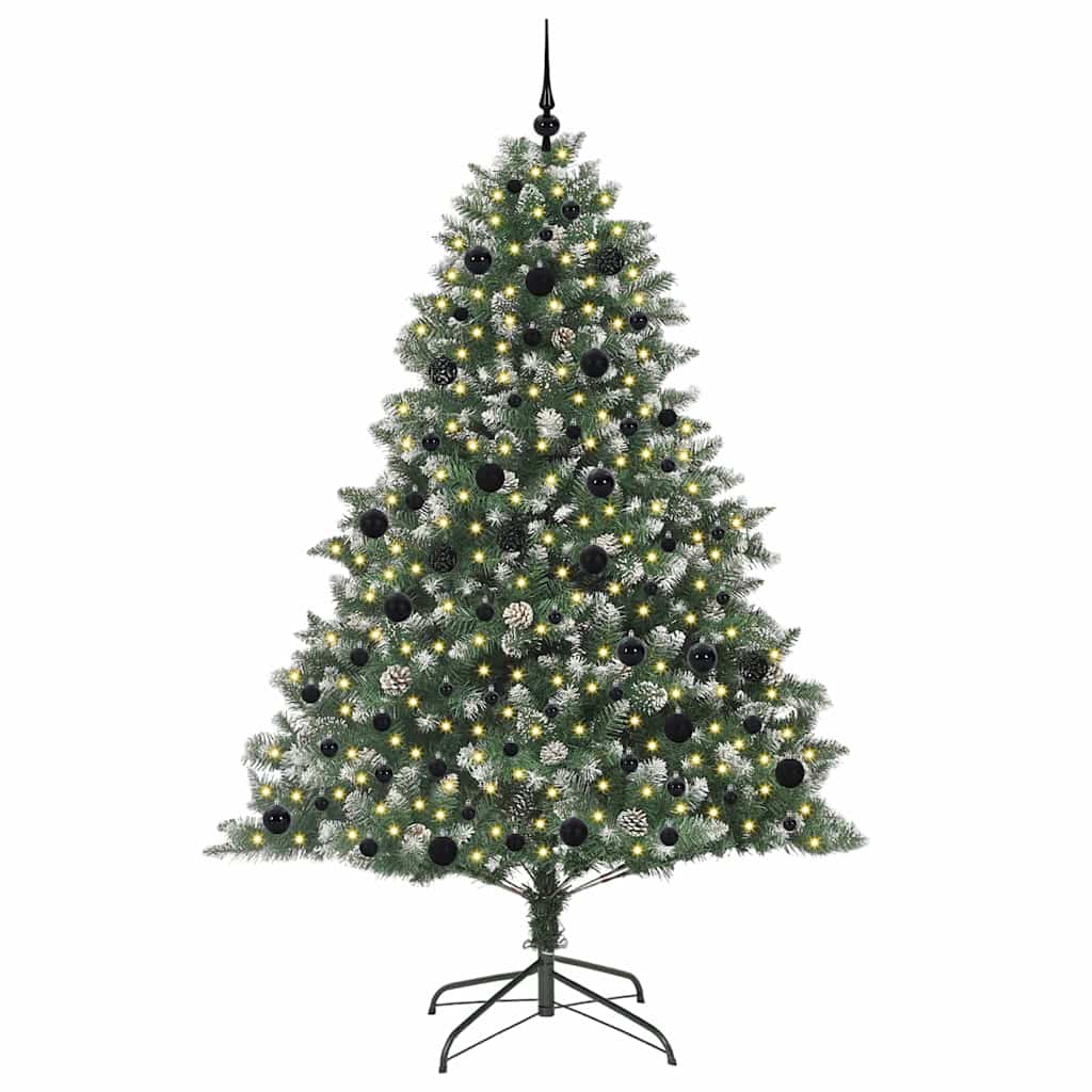 Künstlicher Weihnachtsbaum mit 300 LEDs mit Ständer Grün 210 cm