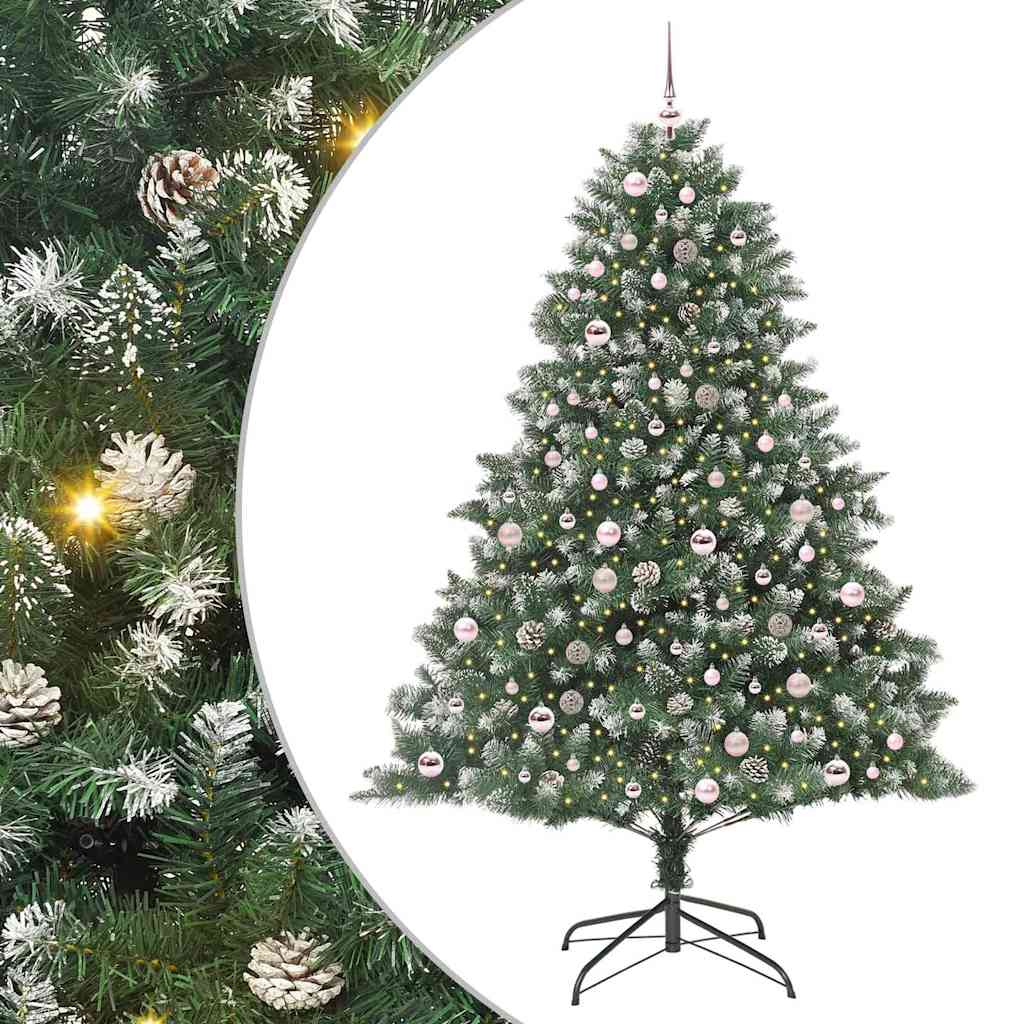 Künstlicher Weihnachtsbaum mit 300 LEDs mit Ständer Grün 210 cm