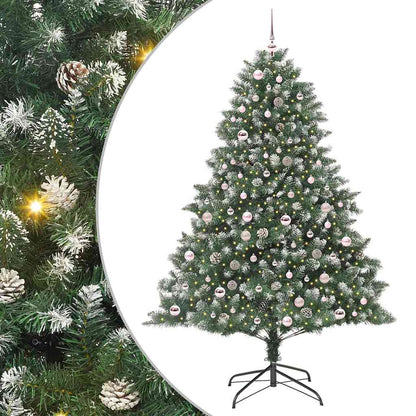 Künstlicher Weihnachtsbaum mit 300 LEDs mit Ständer Grün 210 cm