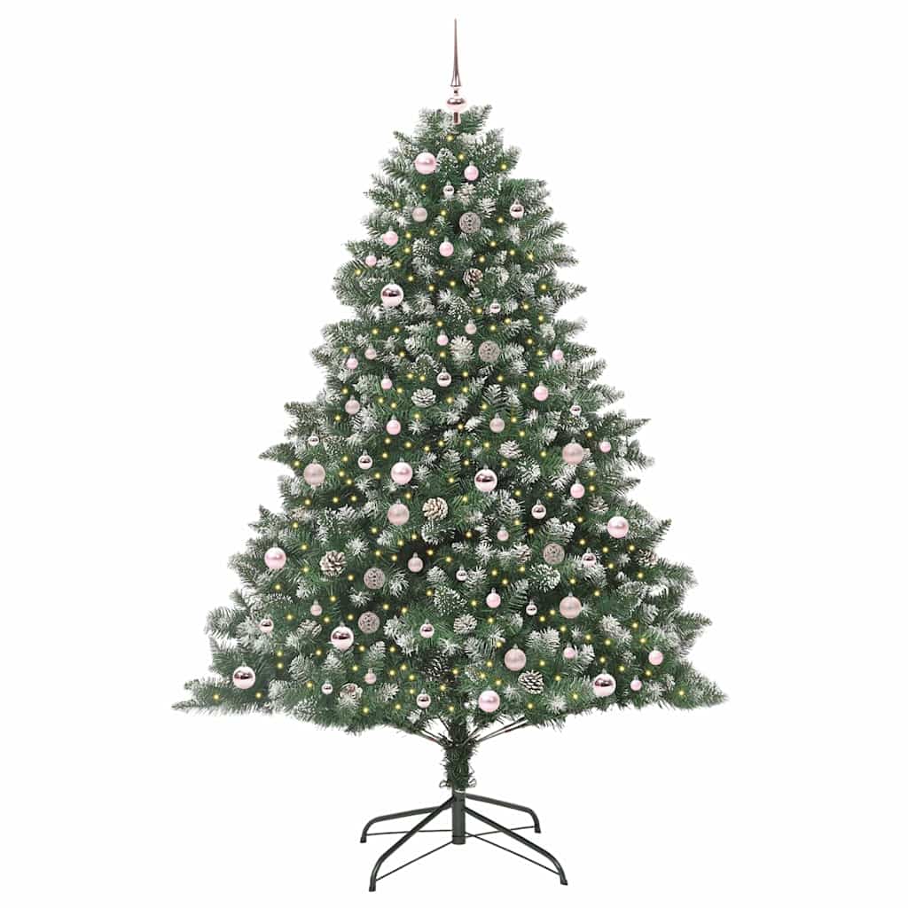 Künstlicher Weihnachtsbaum mit 300 LEDs mit Ständer Grün 210 cm