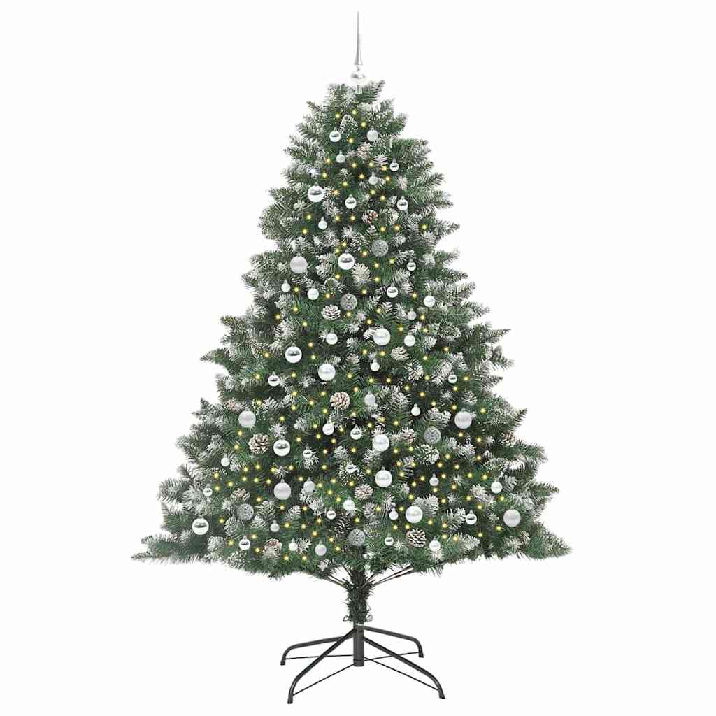 Künstlicher Weihnachtsbaum mit 300 LEDs mit Ständer Grün 210 cm