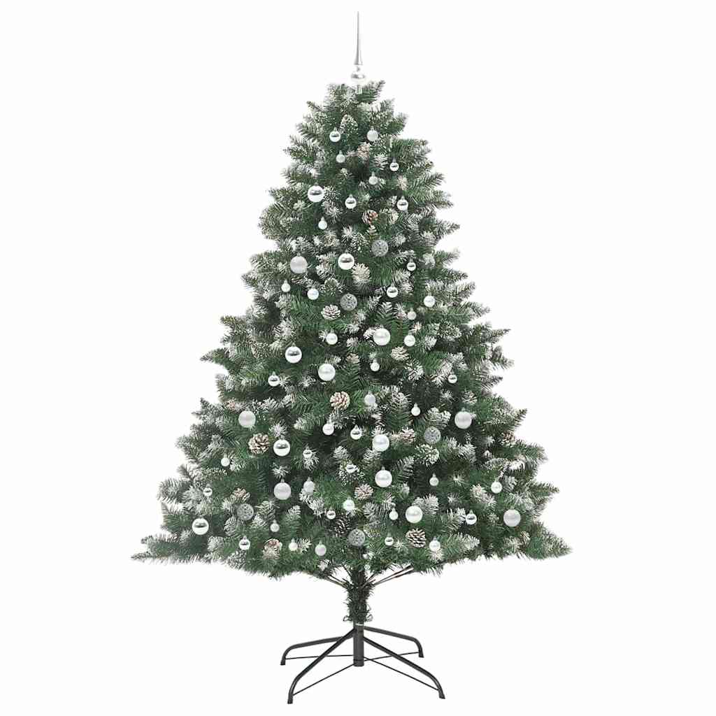 Künstlicher Weihnachtsbaum mit 300 LEDs mit Ständer Grün 210 cm