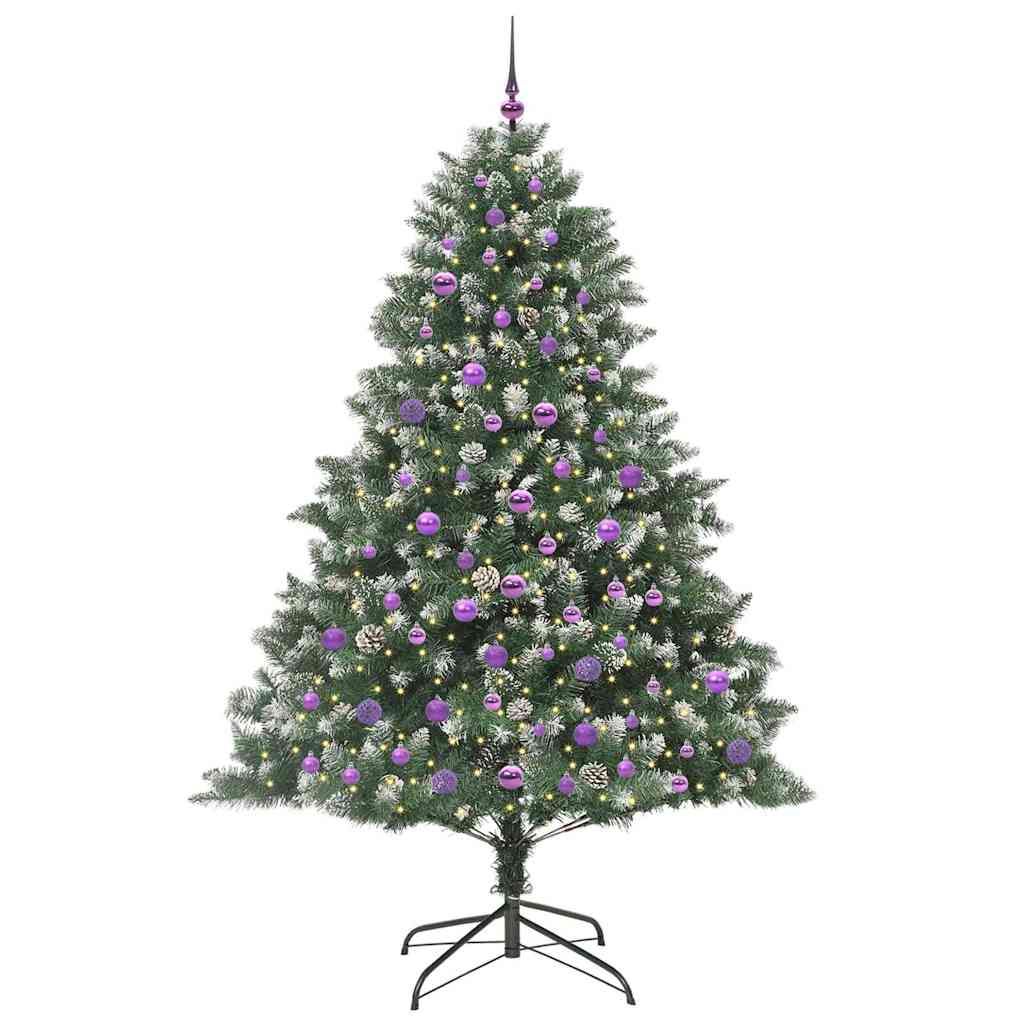 Künstlicher Weihnachtsbaum mit 300 LEDs mit Ständer Grün 210 cm