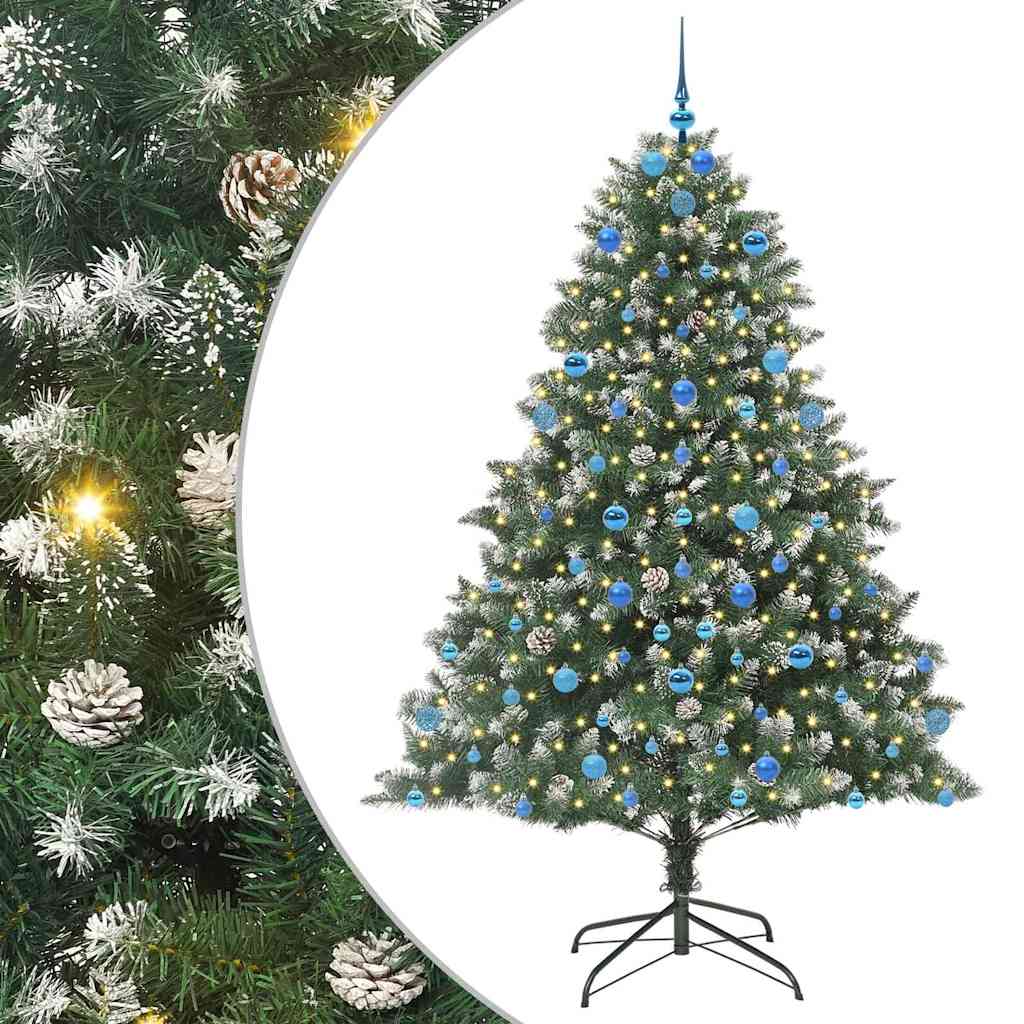 Künstlicher Weihnachtsbaum mit 300 LEDs mit Ständer Grün 210 cm