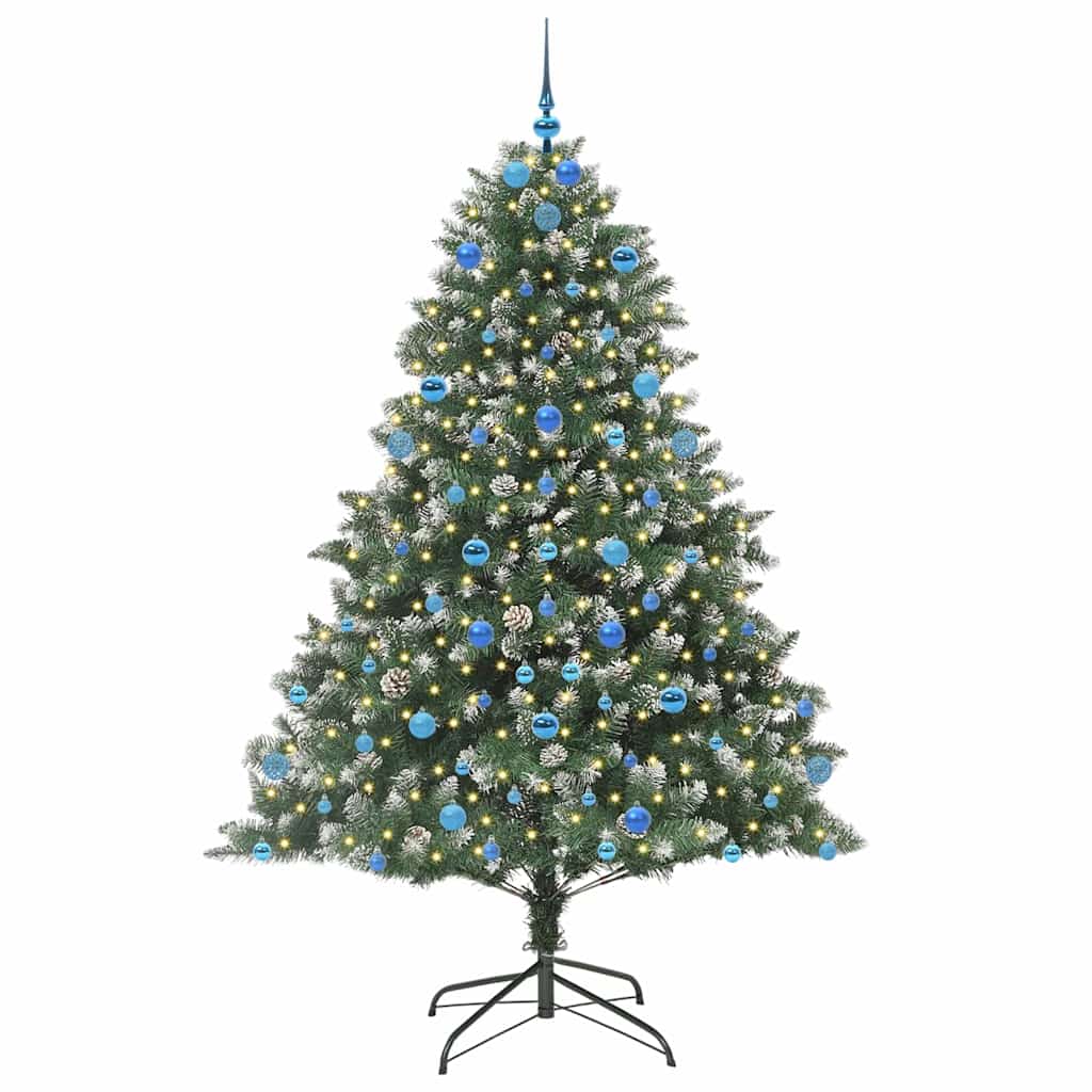 Künstlicher Weihnachtsbaum mit 300 LEDs mit Ständer Grün 210 cm