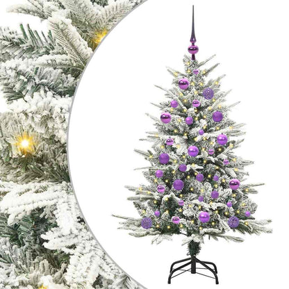 Künstlicher vorbeleuchteter Weihnachtsbaum mit Kugelset Grün