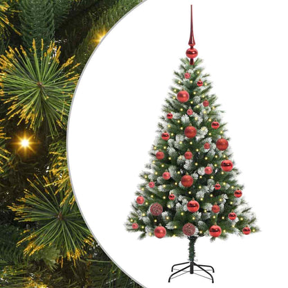 Künstlicher schwenkbarer Weihnachtsbaum mit flockigem Schnee