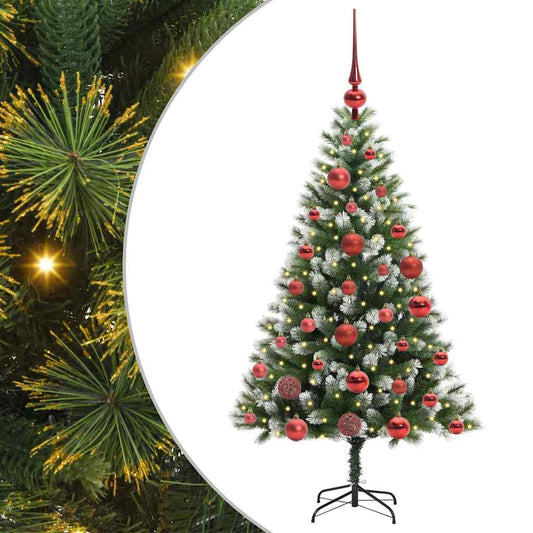 Künstlicher schwenkbarer Weihnachtsbaum mit flockigem Schnee