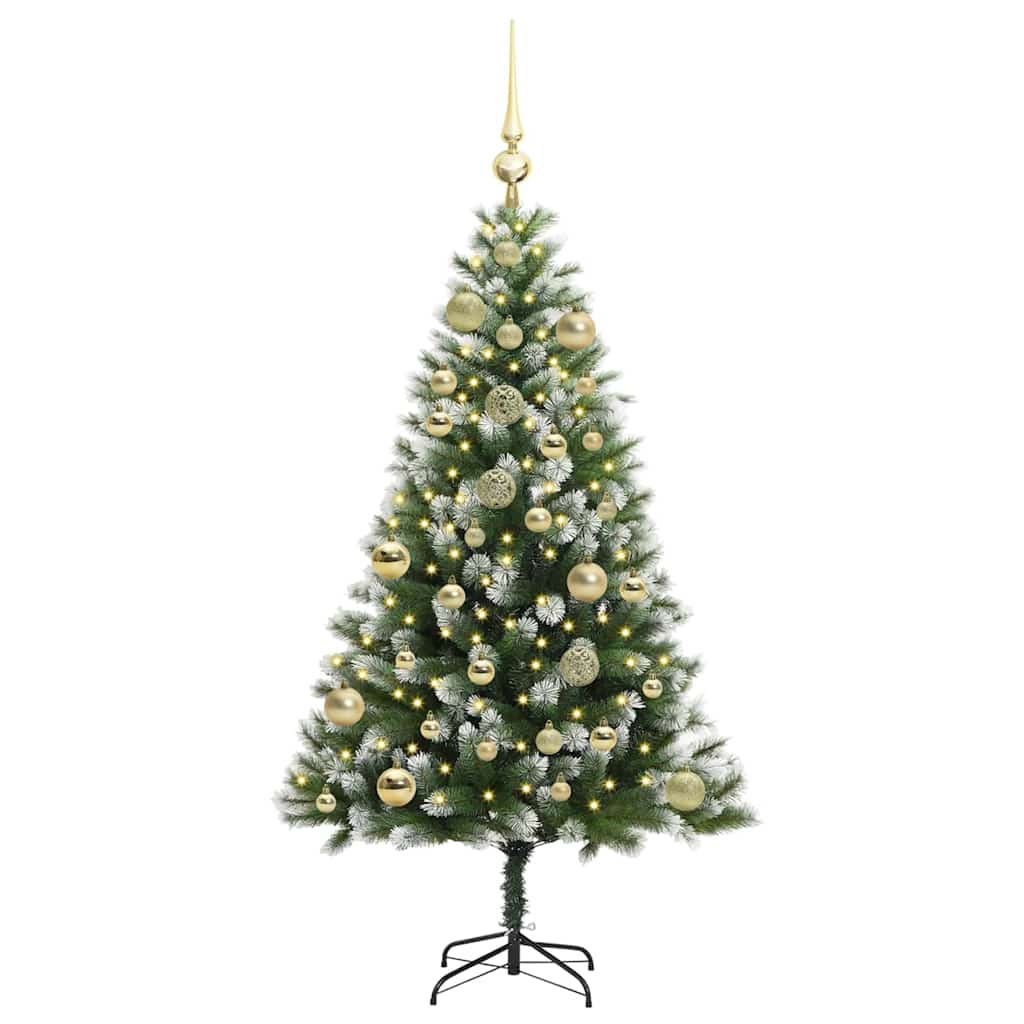 Albero di Natale artificiale pieghevole con neve che ricopre 120 cm