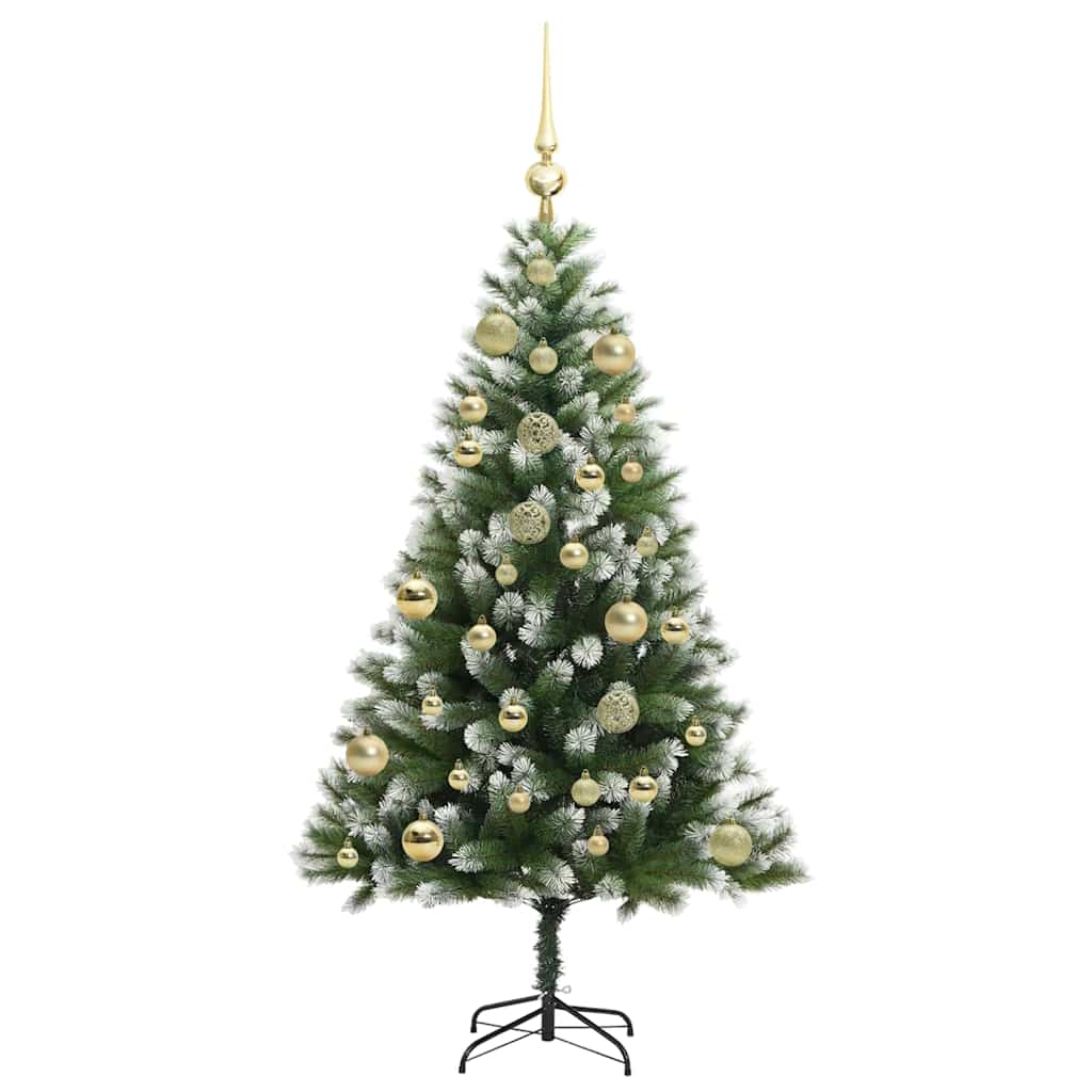 Albero di Natale artificiale pieghevole con neve che ricopre 120 cm