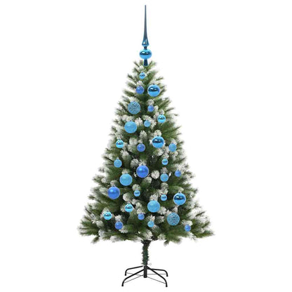 Künstlicher schwenkbarer Weihnachtsbaum mit flockigem Schnee