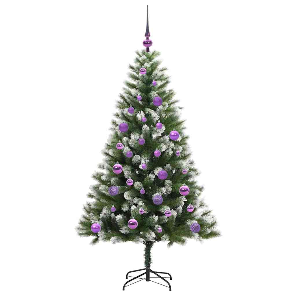 Künstlicher schwenkbarer Weihnachtsbaum mit flockigem Schnee