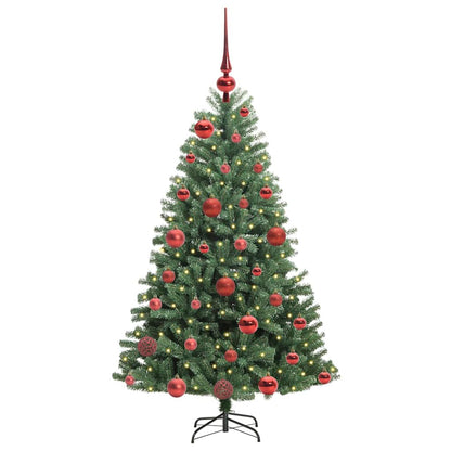 Künstlicher klappbarer Weihnachtsbaum mit 150 LEDs Grün 120 cm
