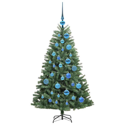 Künstlicher klappbarer Weihnachtsbaum mit 150 LEDs Grün 120 cm