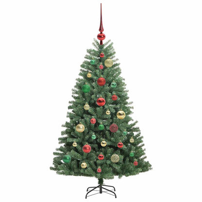 Künstlicher klappbarer Weihnachtsbaum mit 150 LEDs Grün 120 cm
