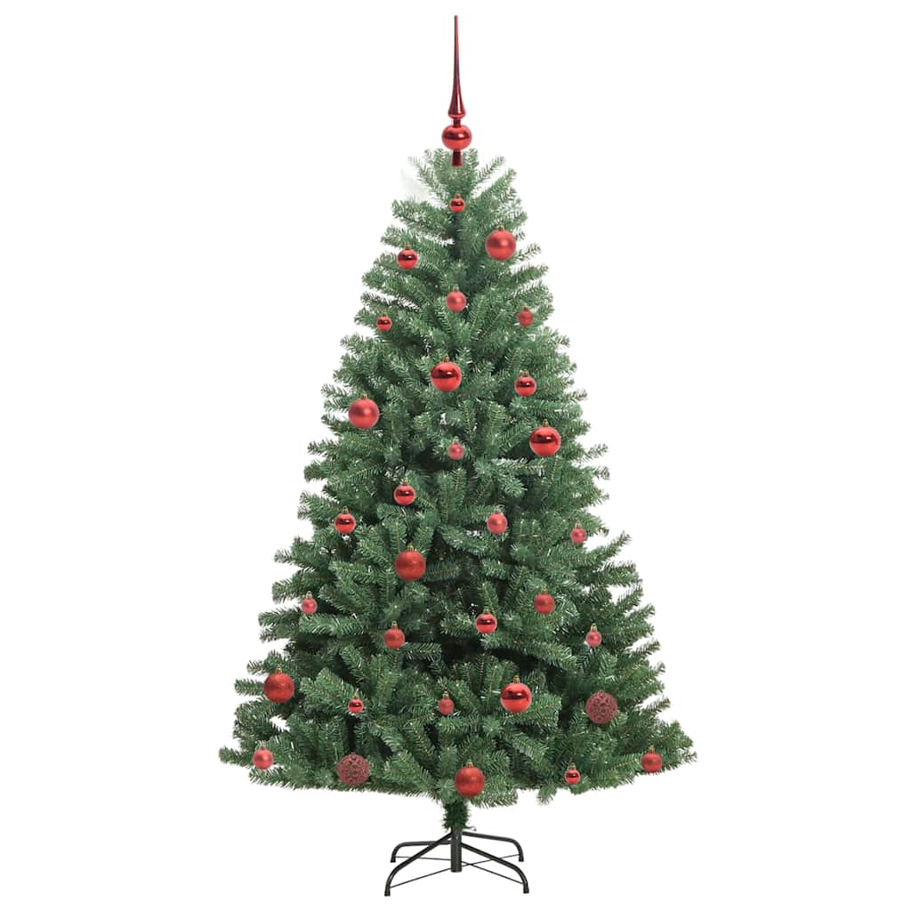 Künstlicher klappbarer Weihnachtsbaum mit 150 LEDs Grün 150 cm