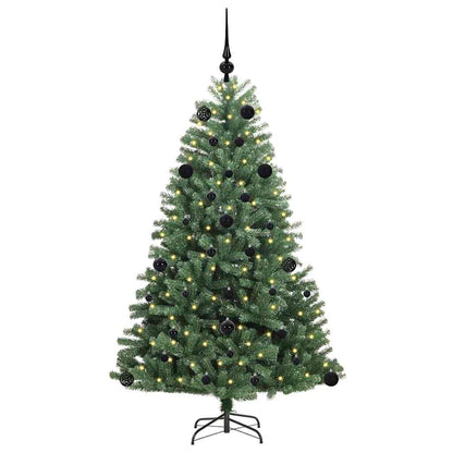 Künstlicher klappbarer Weihnachtsbaum mit 150 LEDs Grün 150 cm