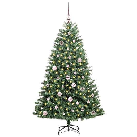 Künstlicher klappbarer Weihnachtsbaum mit 150 LEDs Grün 150 cm