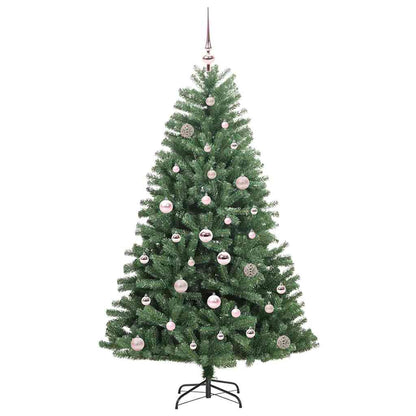 Künstlicher klappbarer Weihnachtsbaum mit 150 LEDs Grün 150 cm