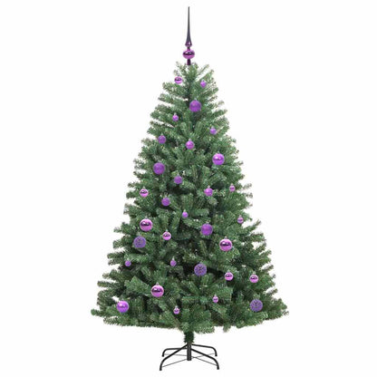 Künstlicher klappbarer Weihnachtsbaum mit 150 LEDs Grün 150 cm