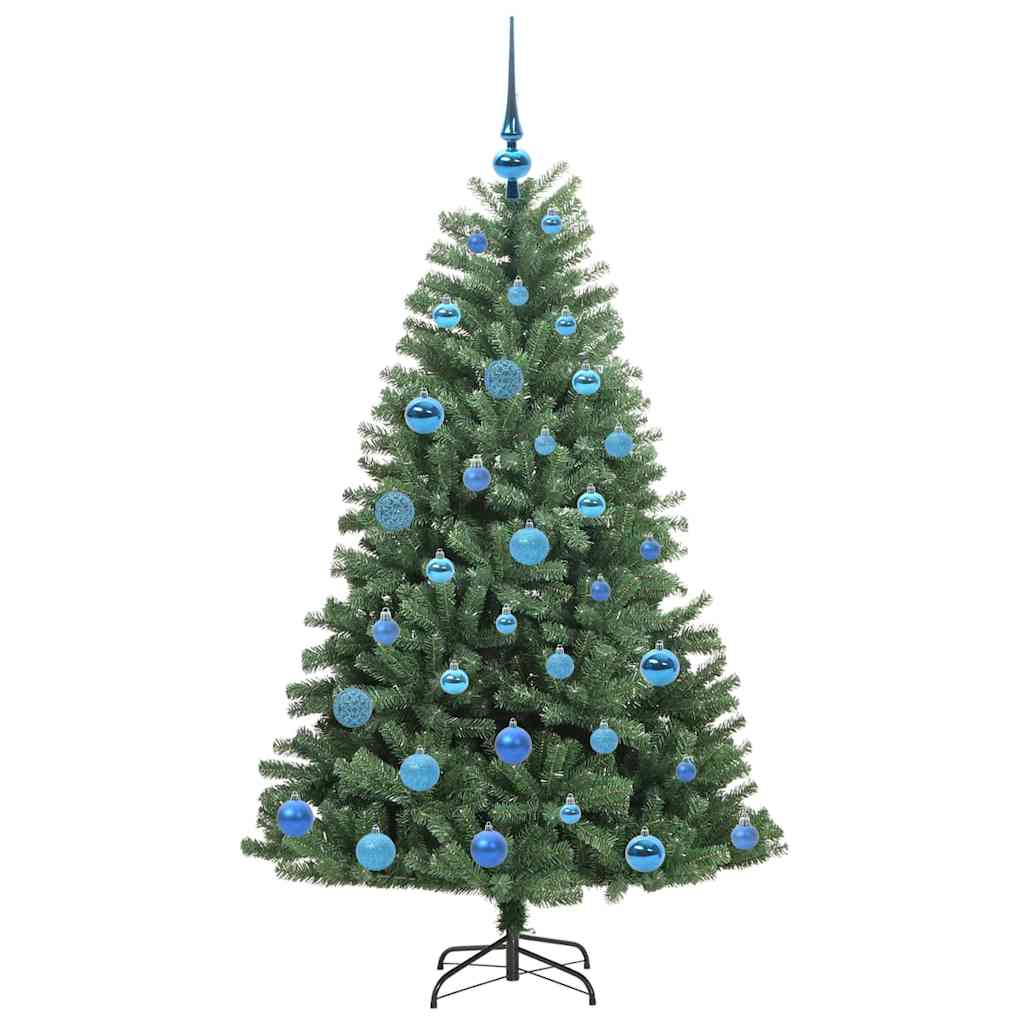 Künstlicher klappbarer Weihnachtsbaum mit 150 LEDs Grün 150 cm