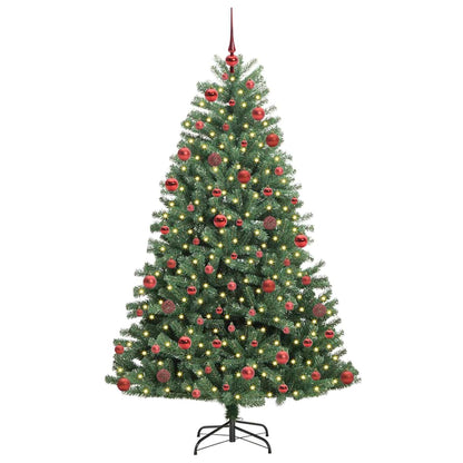 Künstlicher klappbarer Weihnachtsbaum mit 300 LEDs Grün 180 cm