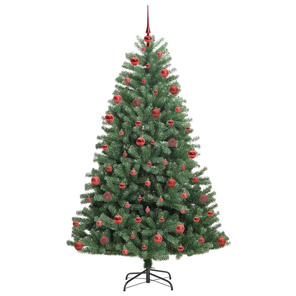 Künstlicher klappbarer Weihnachtsbaum mit 300 LEDs Grün 180 cm