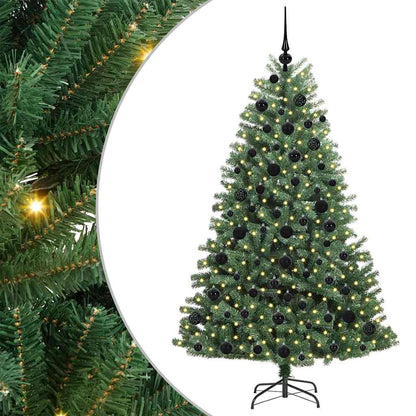 Künstlicher klappbarer Weihnachtsbaum mit 300 LEDs Grün 180 cm