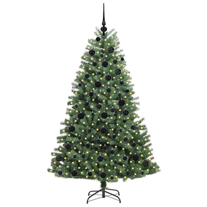 Künstlicher klappbarer Weihnachtsbaum mit 300 LEDs Grün 180 cm
