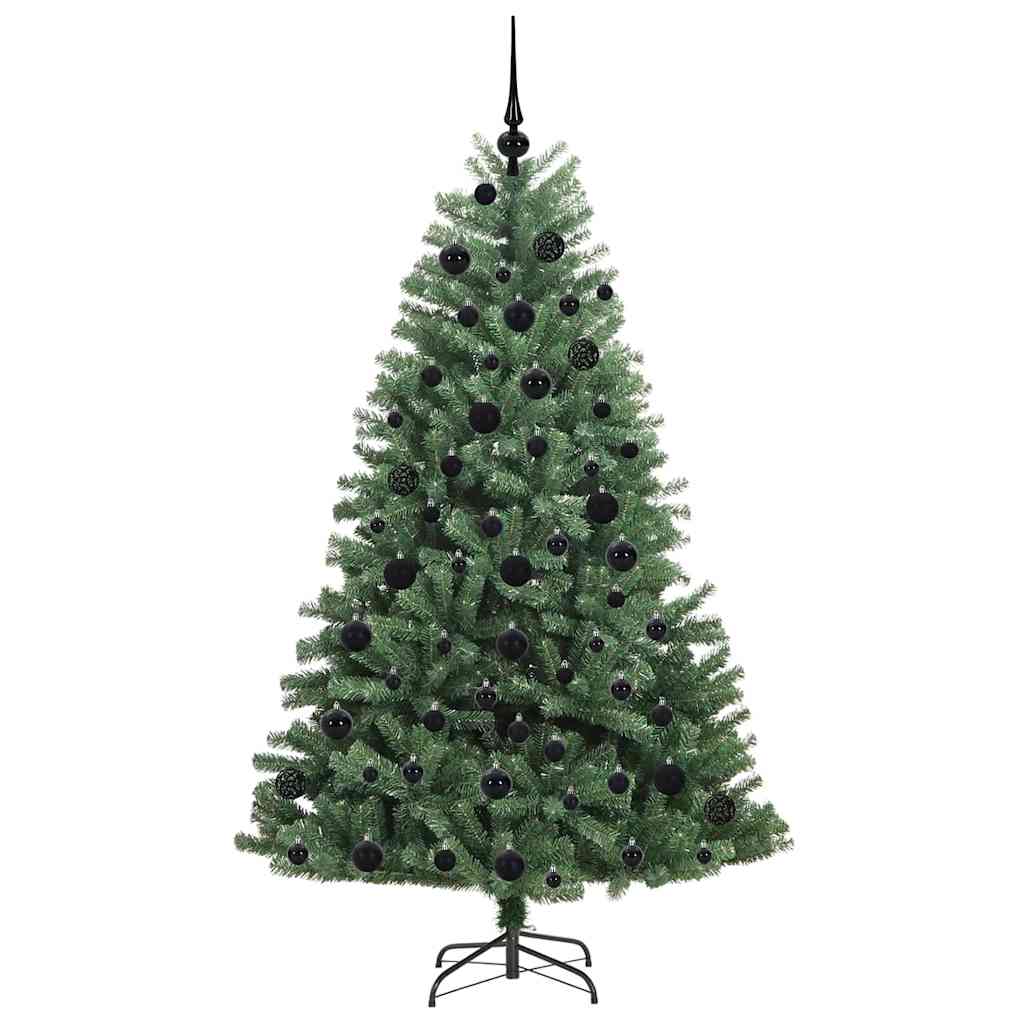Künstlicher klappbarer Weihnachtsbaum mit 300 LEDs Grün 180 cm