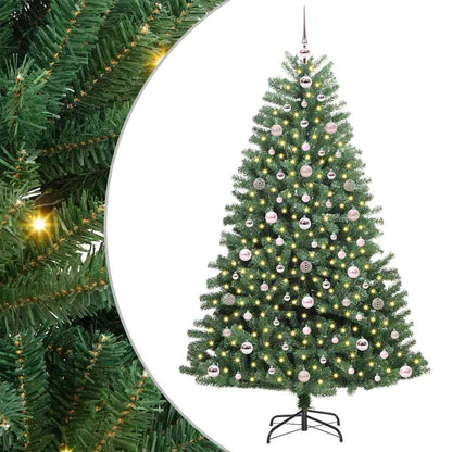 Künstlicher klappbarer Weihnachtsbaum mit 300 LEDs Grün 180 cm