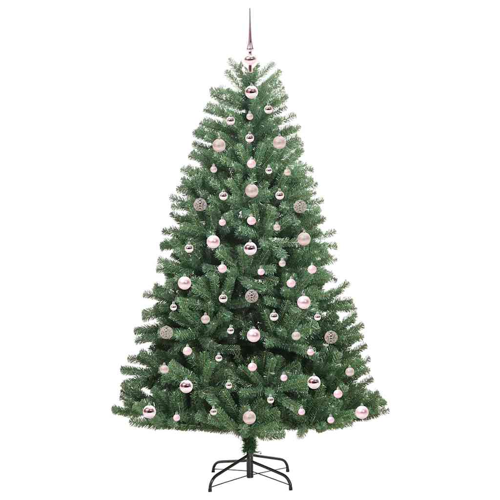 Künstlicher klappbarer Weihnachtsbaum mit 300 LEDs Grün 180 cm