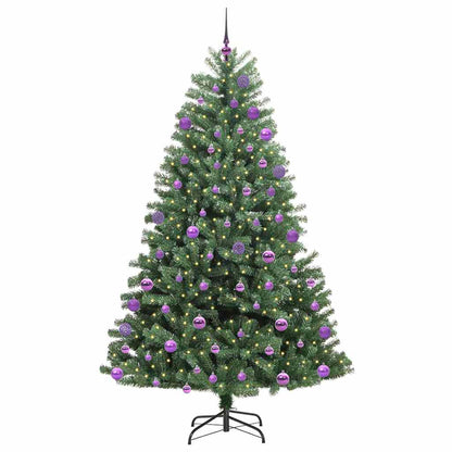 Künstlicher klappbarer Weihnachtsbaum mit 300 LEDs Grün 180 cm